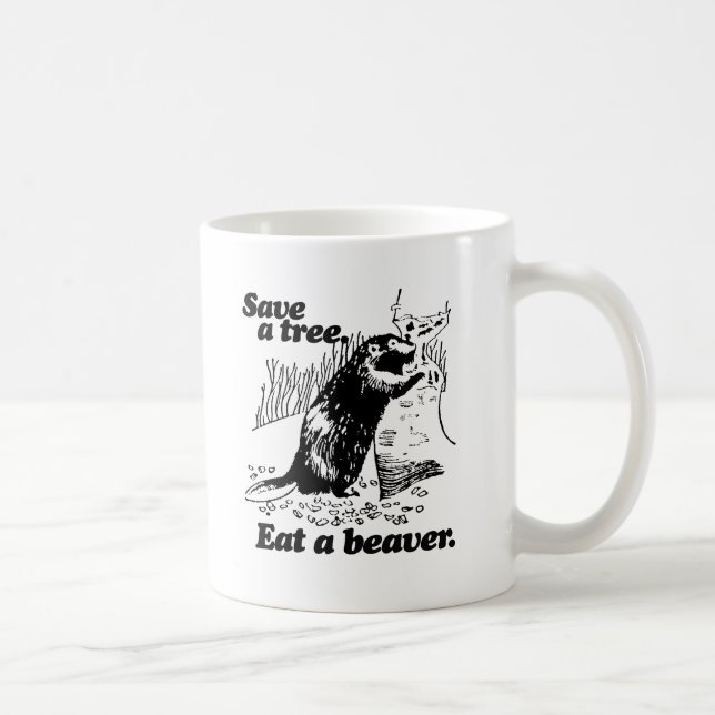SAVE A TREE -.png Coffee Mug (Right)