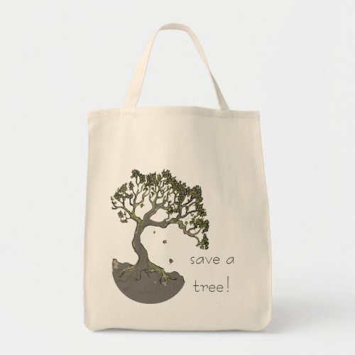 Save a Tree  Tree Art Shopping Bag