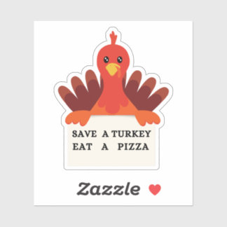 Save a Turkey Friendsgiving Thanksgiving Family Sticker
