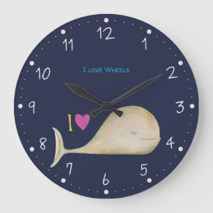 Save a Whale, Save a Planet Large Clock
