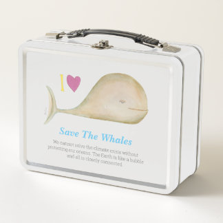 Save a Whale, Save a Planet Metal Lunch Box