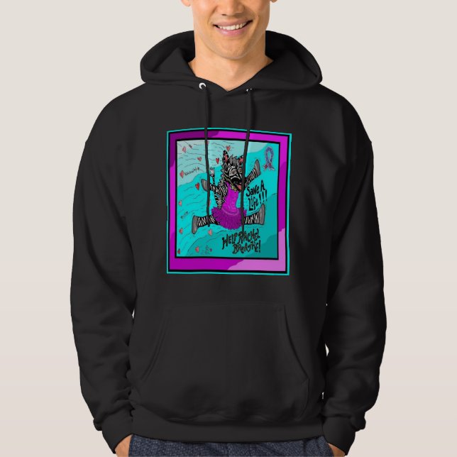 Save a Zebra!! Hoodie (Front)