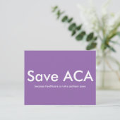 Save ACA Postcard (Standing Front)