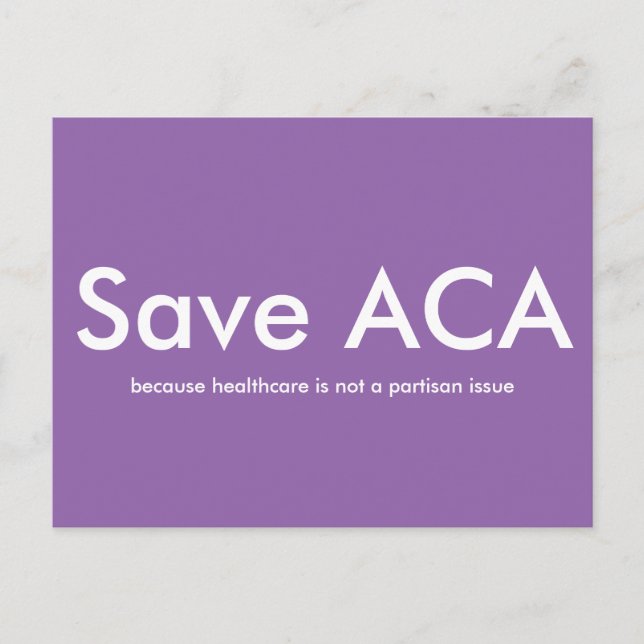 Save ACA Postcard (Front)