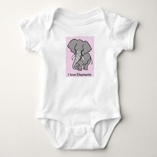 Save African elephants _ Endangered wildlife _ Baby Bodysuit