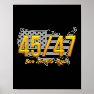 Save America Again Trump 2024 Patriotic American Poster