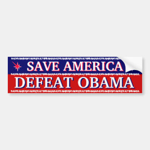 SAVE AMERICA - DEFEAT OBAMA BUMPER STICKER