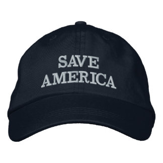 SAVE AMERICA EMBROIDERED BASEBALL CAP