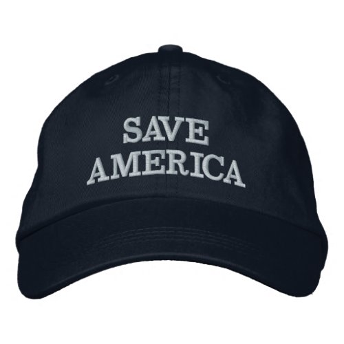 SAVE AMERICA EMBROIDERED BASEBALL CAP