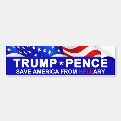 Save America From Hellary Bumper Sticker