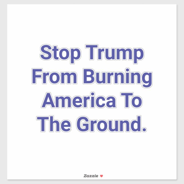 Save America From Trump Hankamer Artjunkhaus Peace Sticker (Sheet)