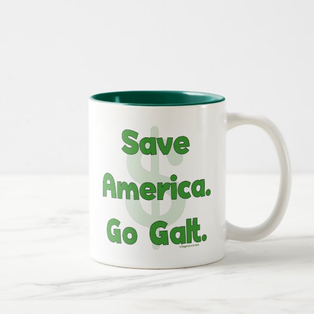Save America Go Galt Two-Tone Coffee Mug (Right)