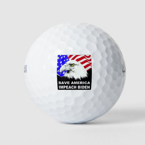 Save America Impeach Biden Golf Balls