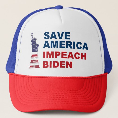 Save America Impeach Biden Liberty Trucker Hat
