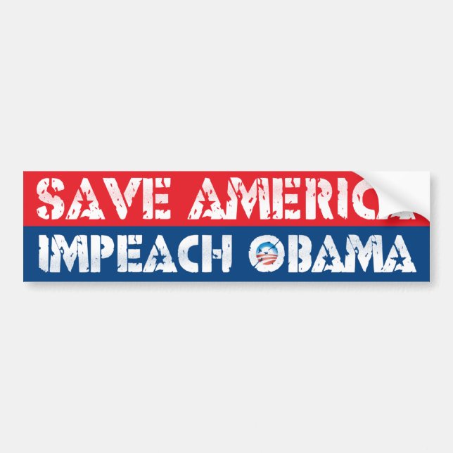 Save America - Impeach Obama Bumper Sticker (Front)