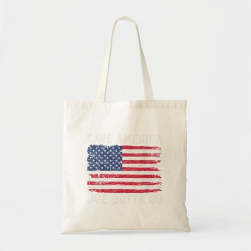 Save America Pro America Anti Biden Flag Impeach J Tote Bag