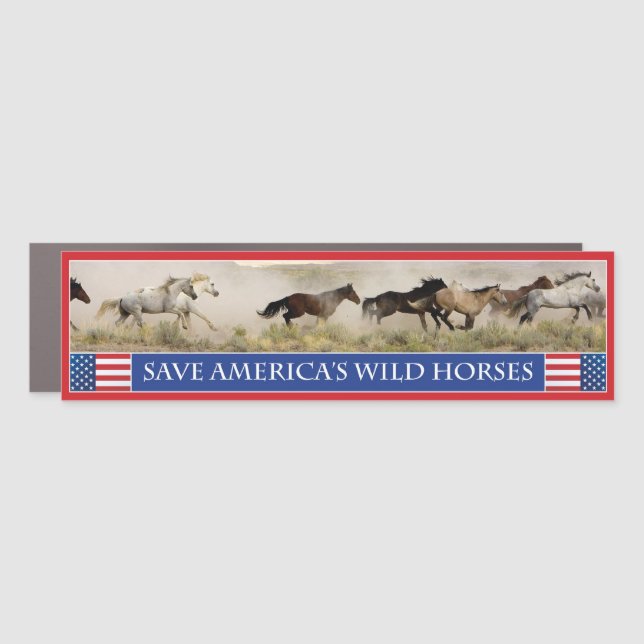 Save America’s Wild Horses Bumper Magnet (Front)