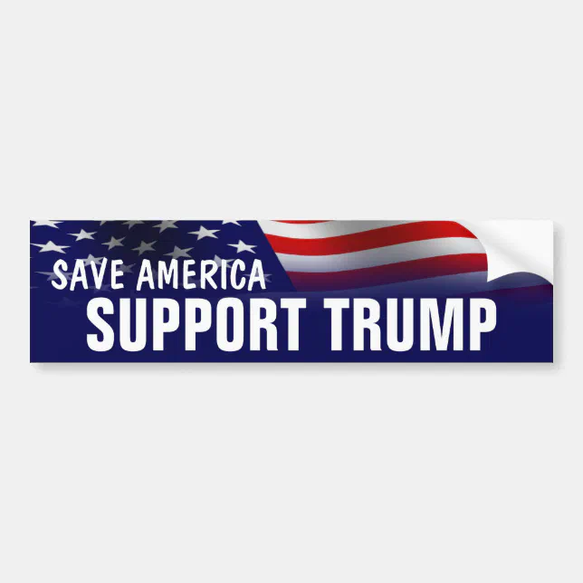 Save America Sticker Save America - Support Donald Trump Bumper Sticker | Zazzle
