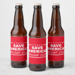 Save America Trump 2024 Beer Bottle Label