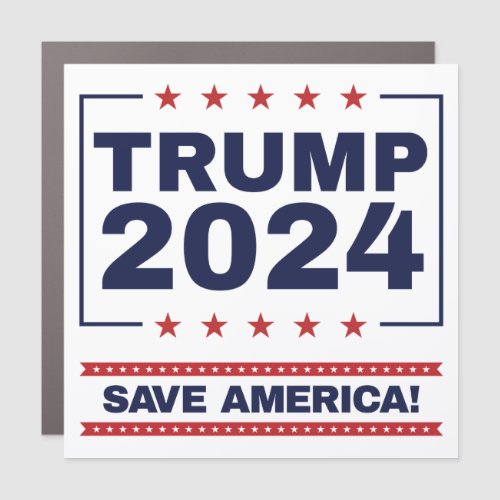 Save America Trump 2024 Car Magnet
