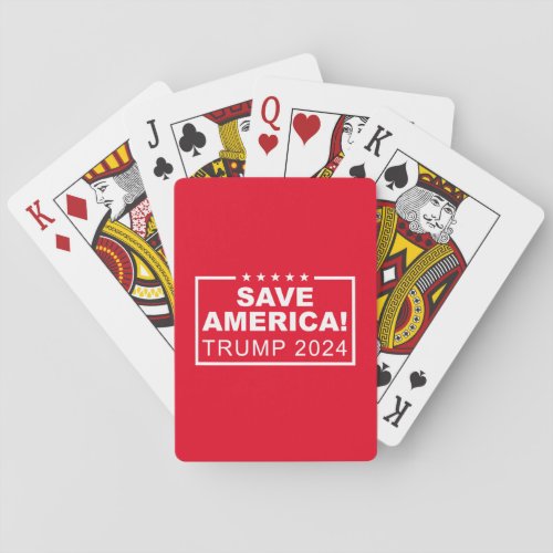 Save America Trump 2024 Poker Cards
