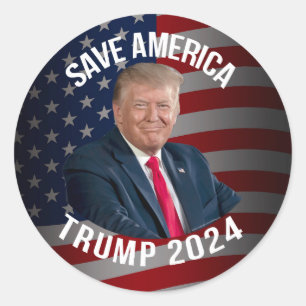 Save America Trump 2024 President Donald J. Trump Classic Round Sticker