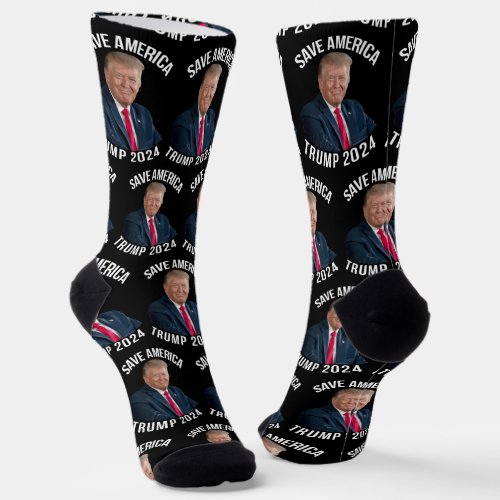 Save America Trump 2024 President Donald J Trump Socks
