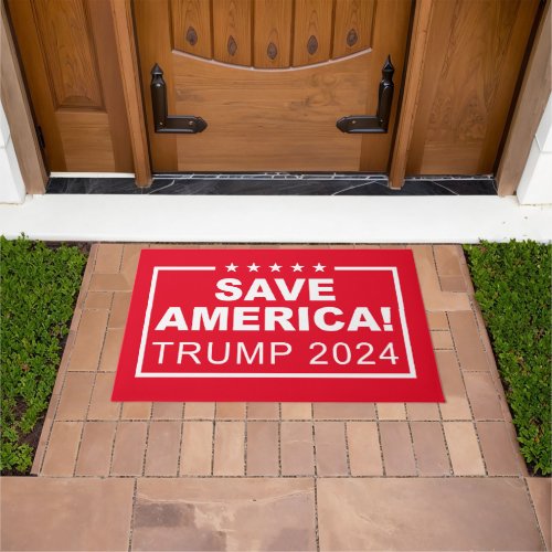 Save America Trump 2024 Red Doormat