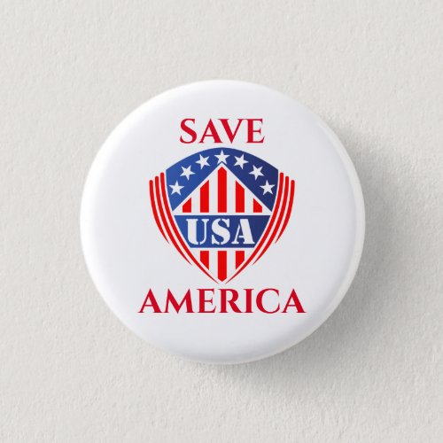 Save America USA Flag Crest 2024 Election   Button