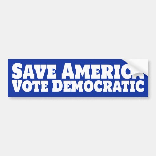Save America Vote Democratic Bumper Sticker