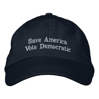Save America Vote Democratic  Embroidered Baseball Cap