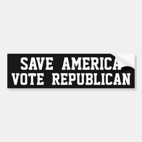 Save America Vote Republican Bumper Sticker