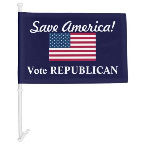 Save AmericaVote Republican Car Flag