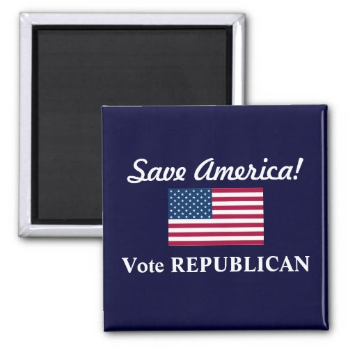 Save AmericaVote REPUBLICANUS Flag  Magnet