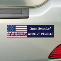 Save America!-VOTE TRUMP/WAKE UP PEOPLE! Bumper Sticker