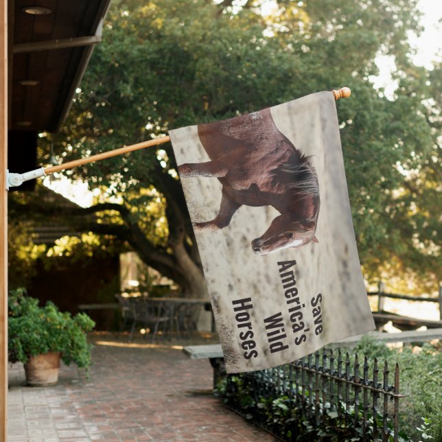Save America's Wild Horses House Flag (In SItu)