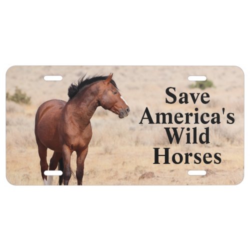 Save Americas Wild Horses License Plate