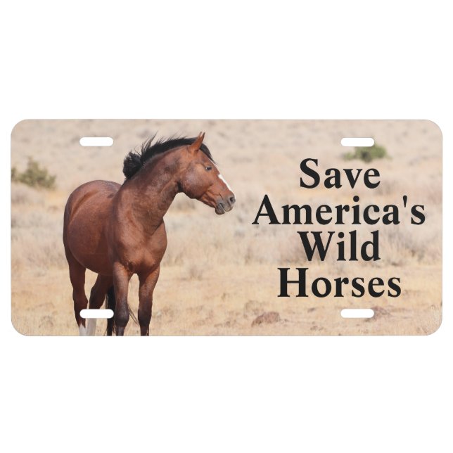 Save America's Wild Horses License Plate (Front)