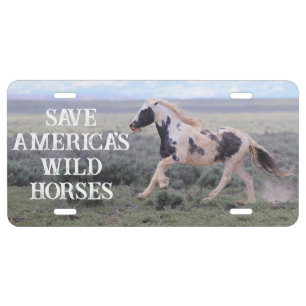 Save America's Wild Horses License Plate