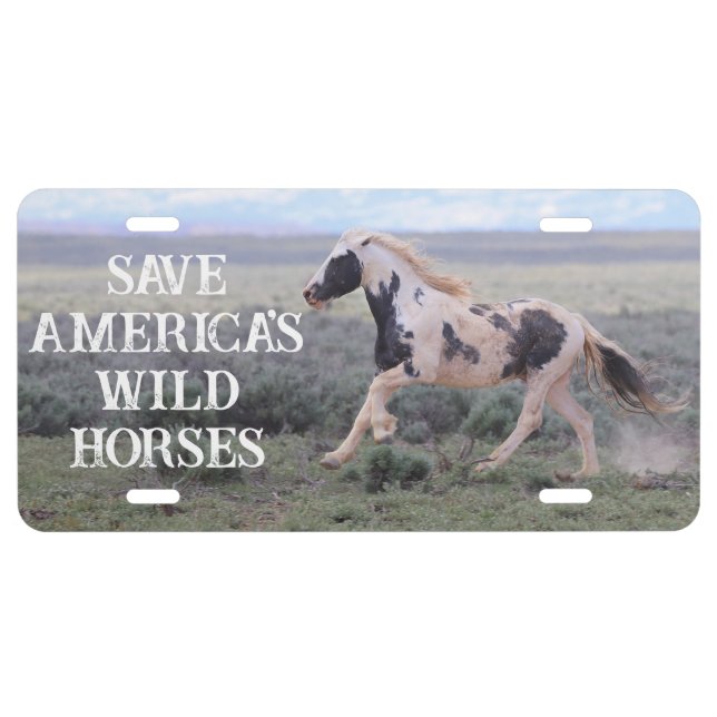 Save America's Wild Horses License Plate (Front)