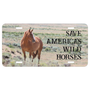 Save America's Wild Horses License Plate