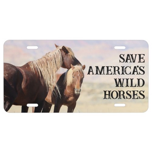 Save Americas Wild Horses License Plate