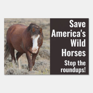 Save America's Wild Horses Sign