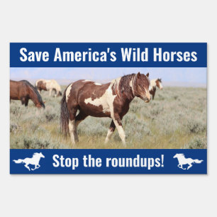 Save America's Wild Horses Sign