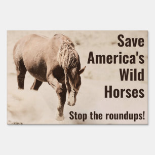Save America's Wild Horses Sign
