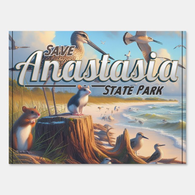 Save Anastasia State Park Sign (Front)