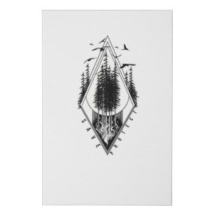 Save and Protect our Forest Faux Canvas Print