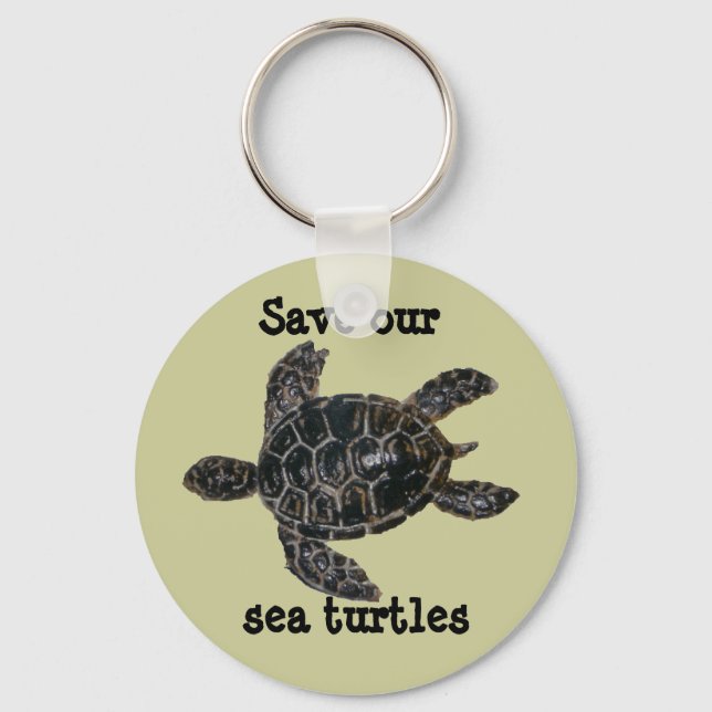 Save and Protect Sea Turtles Keychain (Front)