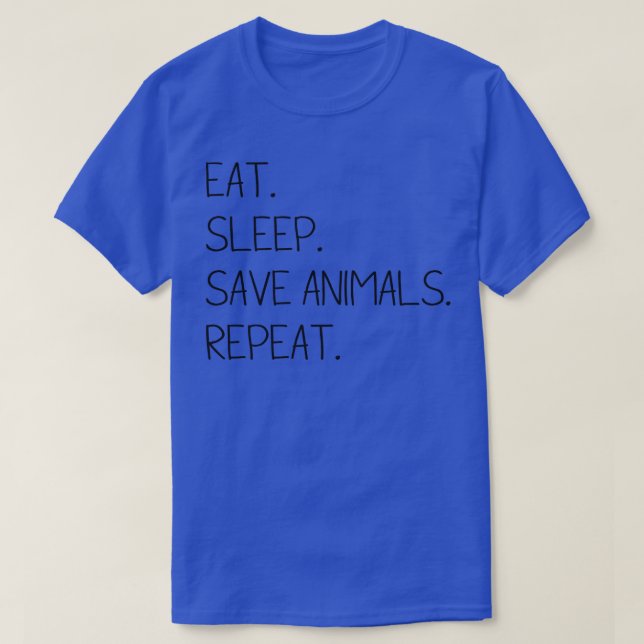 Save Animals Repeat T-Shirt (Design Front)