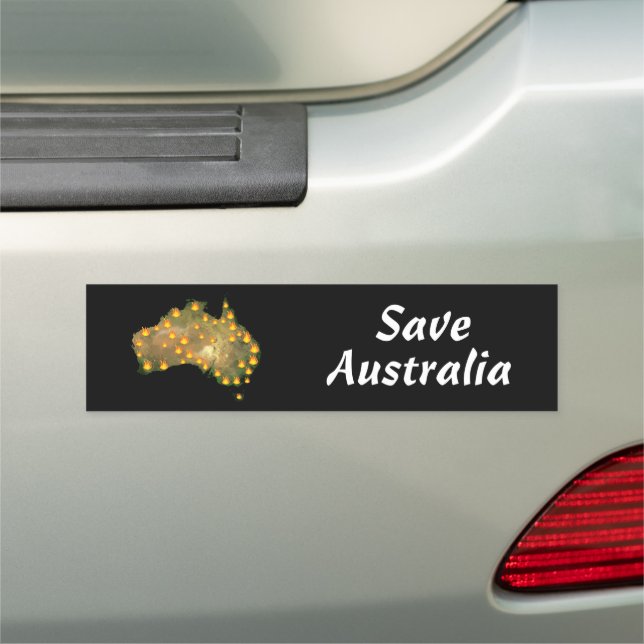 Save Australia From Bushfire Disaster Car Magnet (In Situ)